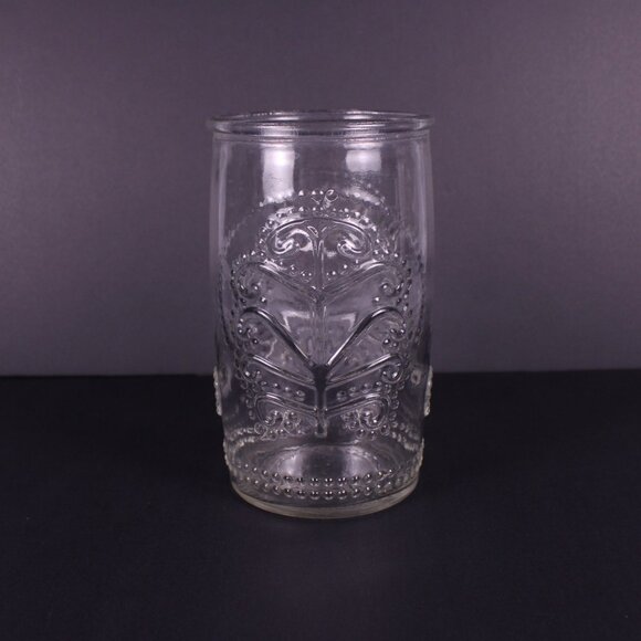 Home Essentials & Beyond Fleur-De-Lis Clear Glass Vase Vessel Jar Elegant French - Picture 4 of 5
